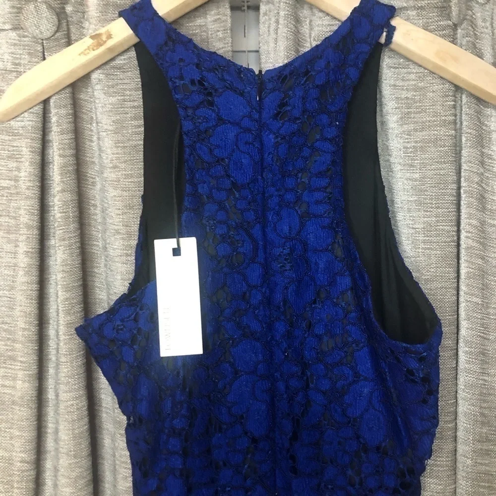 NWT Townsen Blue Lace Mini Dress Size 4